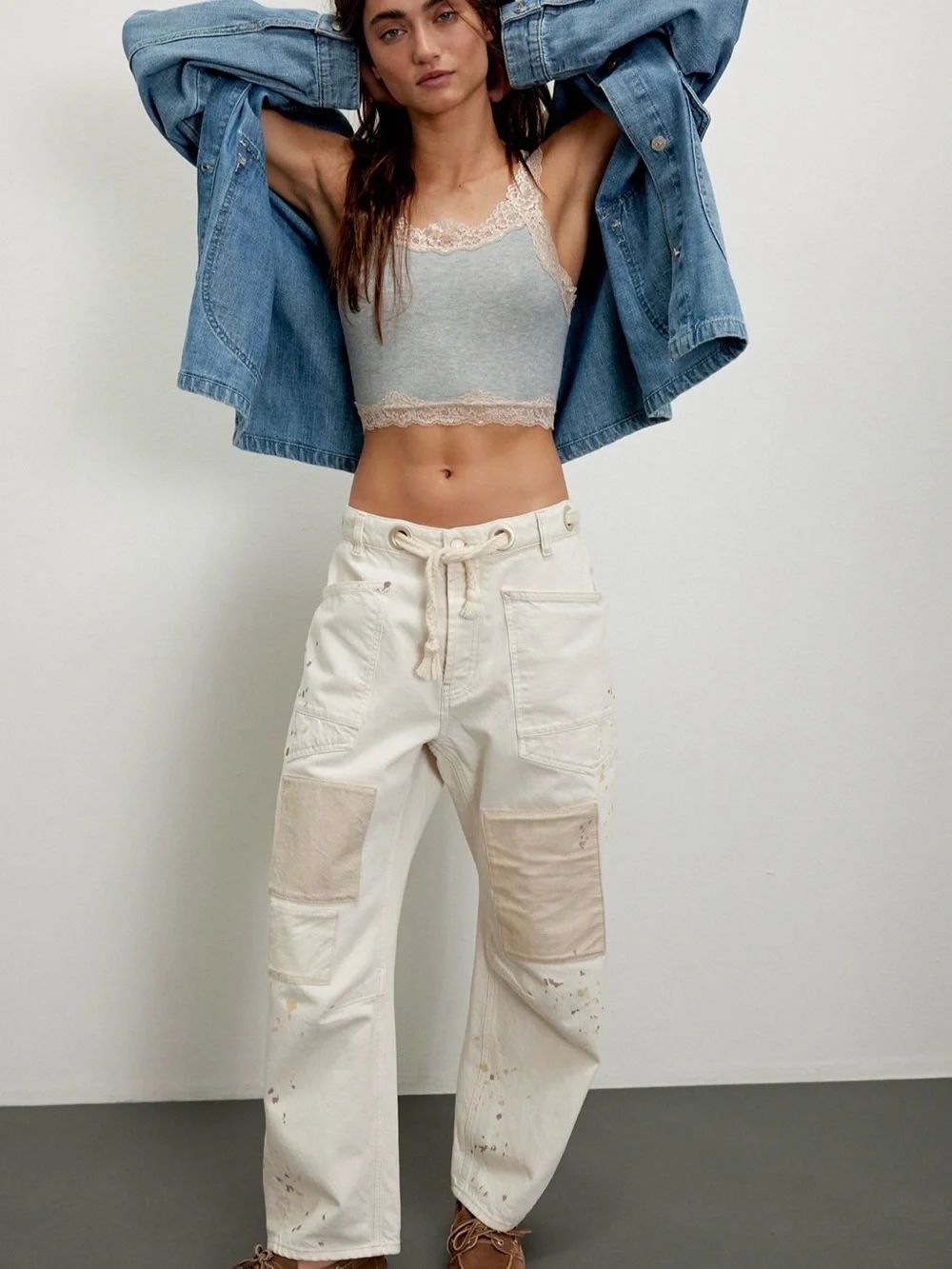 We the Free Moxie Pull-on Jeans in Off-White